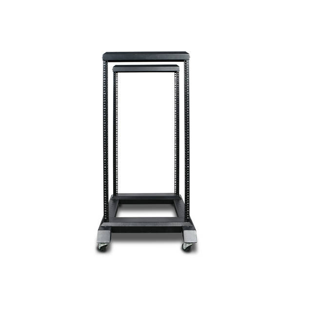 iStarUSA CLAYTEK WO22AB-P1U 22U 4 Post Open Frame Rack w/ 1U Cover Plate