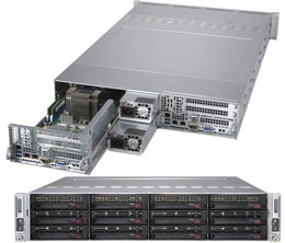 Super 6029TR-DTR, 2x HS Nodes, 2x LGA3647, Video,2x GB LAN,6x HD 3.5" SATA3+R,IPMI,D4(1TB),2U/R1200W