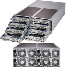 Super F619P2-FT,Front8xNode,2xLGA3647,Video,SIOM,2 or 4 Int 2.5" SATA3/NVMe,IPMI,D4(1.5TB),4U/R2200W