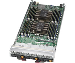SuperBlade SBi-6129P-T3N,2x LGA3647,Video,2x 10GB LAN,3x HS 2.5" NVMe or 3x SATA+R Bays,IPMI,D4(3TB)