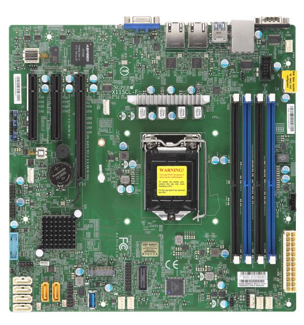 Super X11SCL-F, i3/E2100(LGA1151), Video, 2x GB/i210, 6x SATA3+R(C246), M.2, IPMI,D4(128GB)