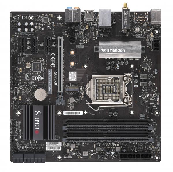 Super C7C242-CB-MW, i3/i5/i7/i9/E-2100(LGA1151), Audio, 1x GB Lan, 6x SATA, WiFi, M.2 DDR4(64GB)