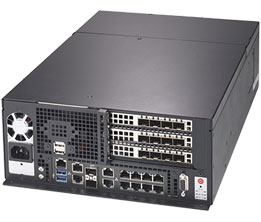 Super E403-9D-8CN-FN13TP,D-2146NT-2.3Ghz/8C/16T, VGA,9xGB & 2x10G/RJ45+2x10G/SFP+,IPMI,Box PC,500W