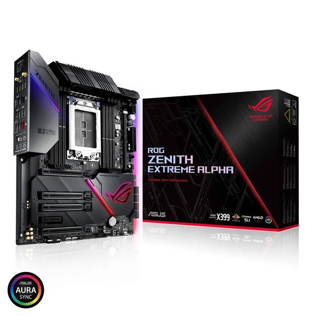 Asus ROG ZENITH EXTREME ALPHA Socket TR4/ AMD X399/ DDR4/ Quad-GPU CrossFireX & Quad-GPU SLI/ SATA3&