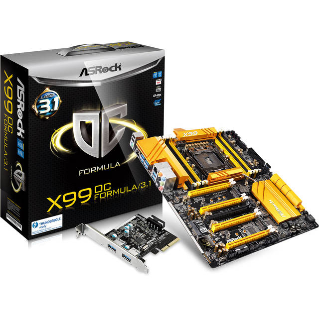 ASRock X99 OC FORMULA/3.1 LGA2011-v3/ Intel X99/ DDR4/ Quad CrossFireX & Quad SLI/ SATA3&USB3.1/ M.2