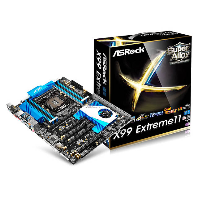 ASRock X99 EXTREME11 LGA2011-v3/ Intel X99/ DDR4/ Quad CrossFireX & Quad SLI/ SATA3&SAS3&USB3.0/ M.2