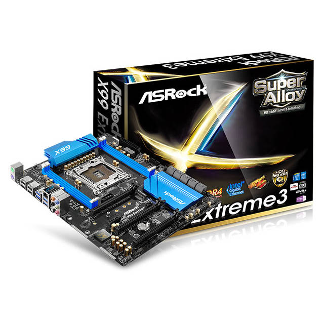 ASRock X99 EXTREME3 LGA2011-v3/ Intel X99/ DDR4/ Quad CrossFireX & Quad SLI/ SATA3&USB3.0/ M.2/ A&Gb