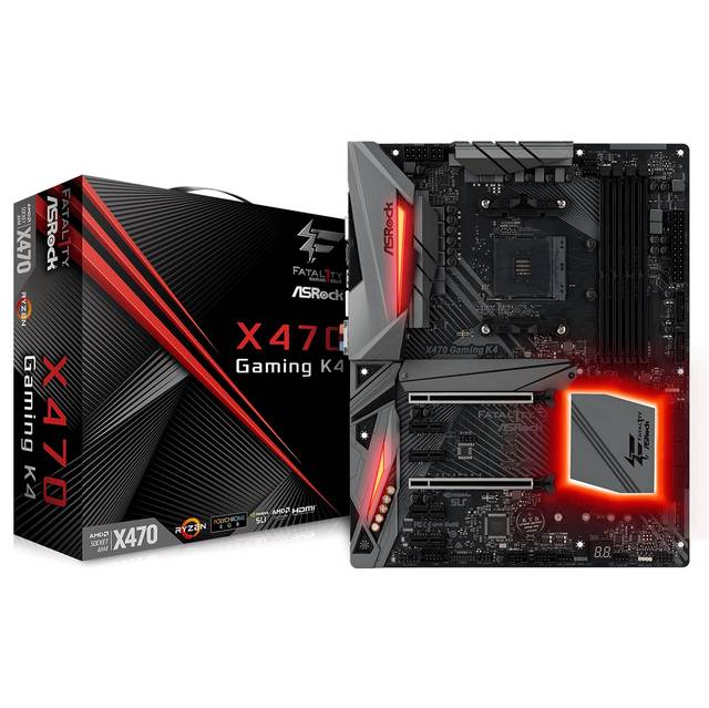 ASRock X470 GAMING K4 Socket AM4/ AMD X470/ DDR4/ Quad CrossFireX & Quad SLI/ SATA3&USB3.1/ M.2/ A&G