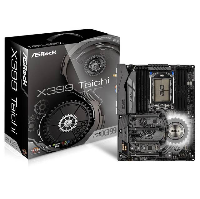 ASRock X399 TAICHI Socket TR4/ AMD X399/ DDR4/ Quad CrossFireX & Quad SLI/ SATA3&USB3.1/ M.2&U.2/