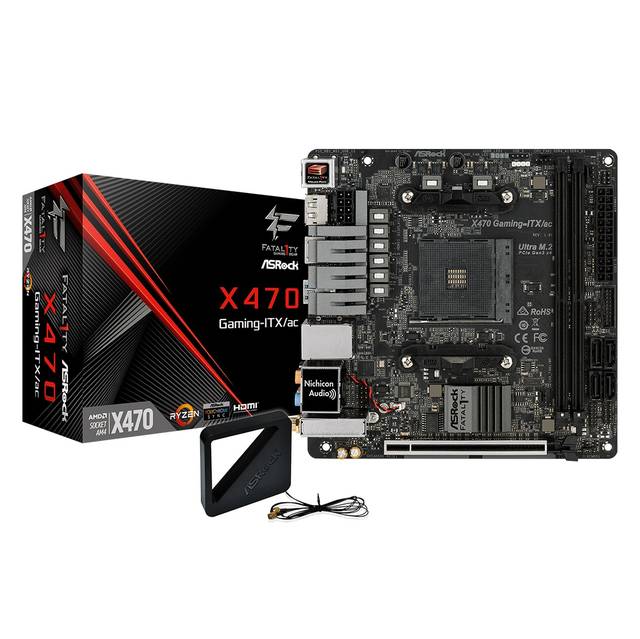 ASRock Fatal1ty X470 Gaming-ITX/ac Socket AM4/ AMD X470/ DDR4/ SATA3&USB3.1/ M.2/ A&GbE/ Mini-ITX
