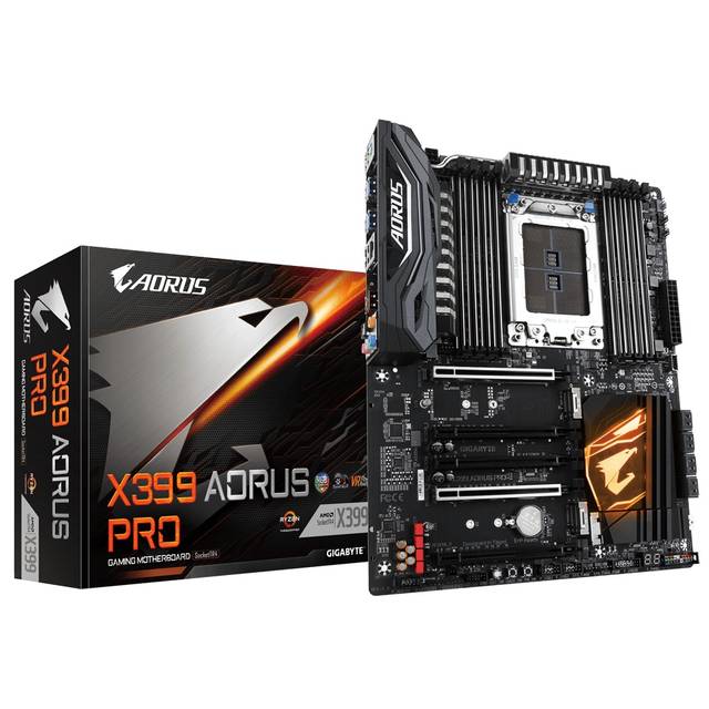 GIGABYTE X399 AORUS PRO Socket TR4/ AMD X399/ DDR4/ Quad CrossFireX & Quad SLI/ SATA3&USB3.1/ M.2/ A