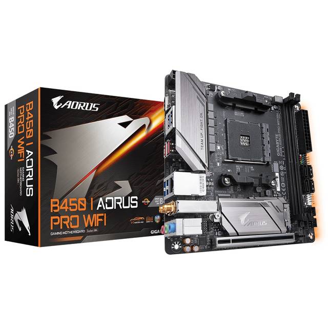 GIGABYTE B450 I AORUS PRO WIFI Socket AM4/ AMD B450/ DDR4/ SATA3&USB3.1/ M.2/ WiFi/ A&GbE/ Mini-ITX