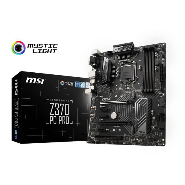 MSI Z370 PC PRO LGA1151/ Intel Z370/ DDR4/ 2-Way CrossFireX/ SATA3&USB3.1/ M.2/ A&GbE/ ATX