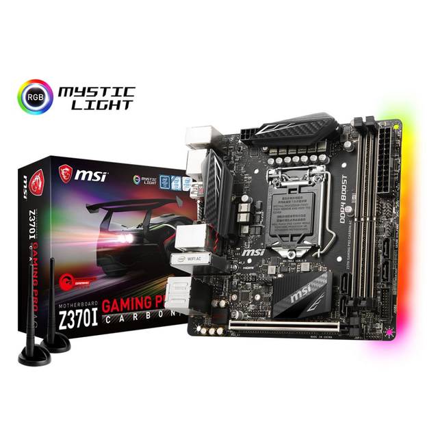 MSI Z370I GAMING PRO CARBON AC LGA1151/ Intel Z370/ DDR4/ SATA3&USB3.1/ M.2/ WiFi/ A&GbE/ Mini-ITX