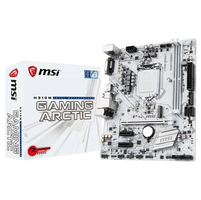 MSI H310M GAMING ARCTIC LGA1151/ Intel H310/ DDR4/ SATA3&USB3.1/ M.2/ A&GbE/ MicroATX Motherboard
