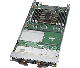 SuperBlade SBi-6419P-T3N,1xLGA3647,Video,2x10GB LAN,3xHS 2.5" NVMe or 3x SATA3 Bays+R,IPMI,D4(384GB)