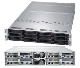Super 2014TP-HTR, 4x Nodes, 1x AMD 7002, Video,1xSIOM,3xHS 3.5" SATA3 Bays,IPMI,D4(2TB),2U RM,R2000W