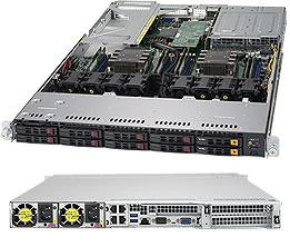 Super 1029UX-LL1-C16,2x Gold 6244+192GB D4,Video,4x 1GB,8x HS 2.5" SAS3(S3108)+2x NVMe,IPMI,1U/R750W