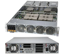 Super 2124GQ-NART,2xAMD7002/3,Up to 4GPUs,2x10GB,4xHS 2.5"(SAS3/SATA/NVMe),IPMI,D4(8TB),2U RM,R2200W