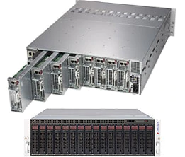 Super 5039MP-H8TNR,8x Nodes/LGA3647,Video,2x GB/i350,2xHS 3.5" or 2x2.5" NVMe,IPMI,D4(1TB),3U/R2200W