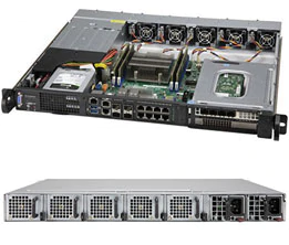 Super 1019D-4C-RDN13TP+,D-2123iT-2.2Ghz/4C/8T,VGA,9x1G&4x10G/SFP+,2x2.5" Bays,IPMI,D4(512G),1U,R600W