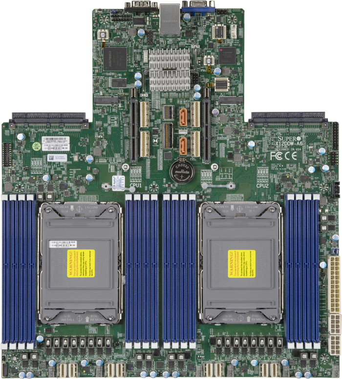 Super X12DDW-A6, 2x LGA-4189,WIO/4x PCI-E 4.0,VGA,AIOM for LAN,10x SATA3+R,8x NVMe,IPMI,DDR4(4TB)