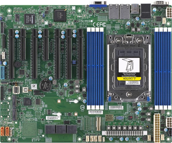 Supermicro H12SSL-i, 1x AMD 7003/SP3,7xPCIe 4.0,VGA,2x GB/BCM5720,8x SATA3,IPMI,M.2,DDR4(2TB)