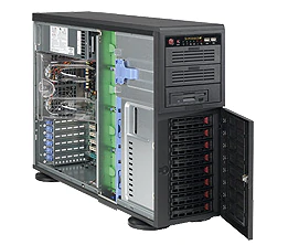 Supermicro CSE-743TQ-903-SQ,4U RM/Tower,8x HS SAS+2x 5.25"+1x 3.5" Ext Bays, 903W,*Whisper Quiet*