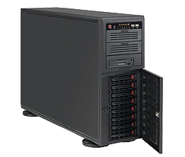 Supermicro SC743AC-668, 4U RM/Tower, 8x HS SAS+2x 5.25"+1x 3.5" Ext Bays, 668W P.S,