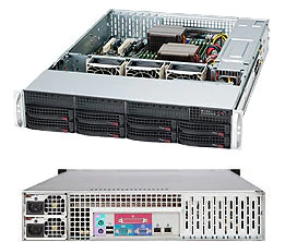 Supermicro SC825TQC-R802W, 2U RM,WIO,8x HS SAS3(12Gb/s)+2x Fixed 3.5" Bays,7x LP FL Slots,R802W(1+1)