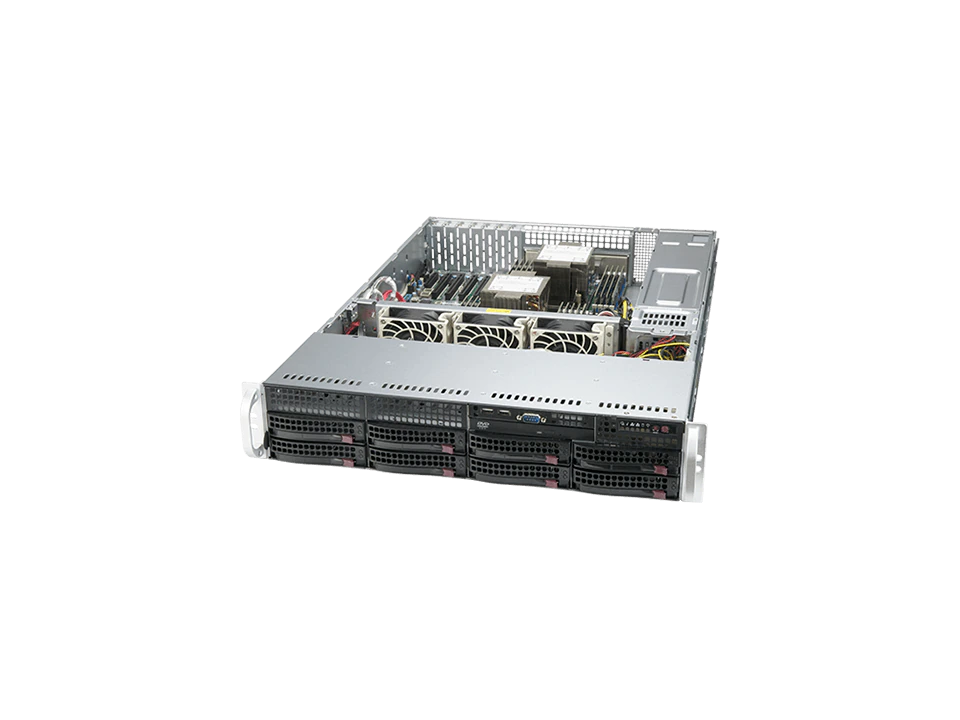 Super 620P-TRT, 2x LGA-4189,6x PCIe4.0,Video,2x 10GB LAN,8x HS 3.5" SATA3 Bays,IPM,D4(4TB),2U/R1200W
