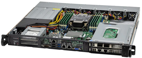 Super 110P-FRN2T,Front I/O,1xLGA4189,2xPCIe4.0,Video,2x10GB,2x2.5" Bay,1xM.2,IPMI,D4(2TB),1U/R600W,