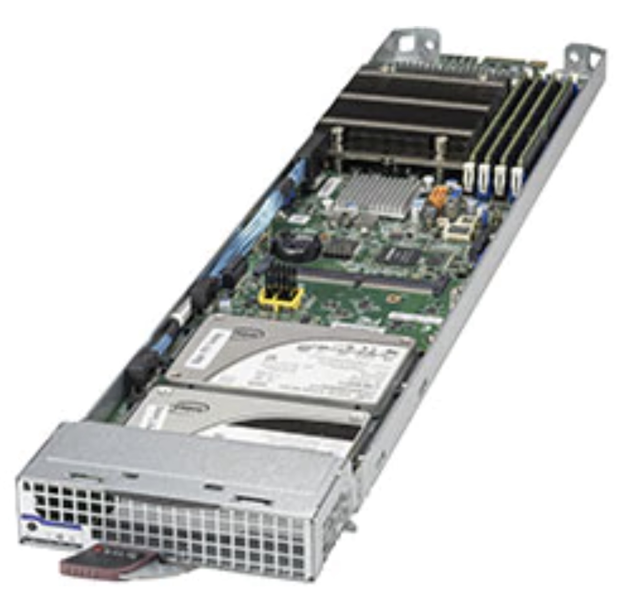 Super MiroBlade MBi-310T-4T2N,E-2300/LGA1200,2x 10Gb LAN,2x 2.5" U.2 NVMe,M.2,IPM,D4(128GB)