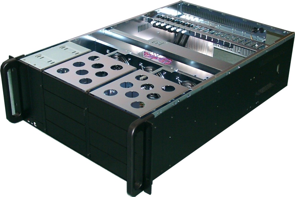 AIC RMC4F2-K, 4U RM/Long, 10x Bays, Mini 2x 400W P.S