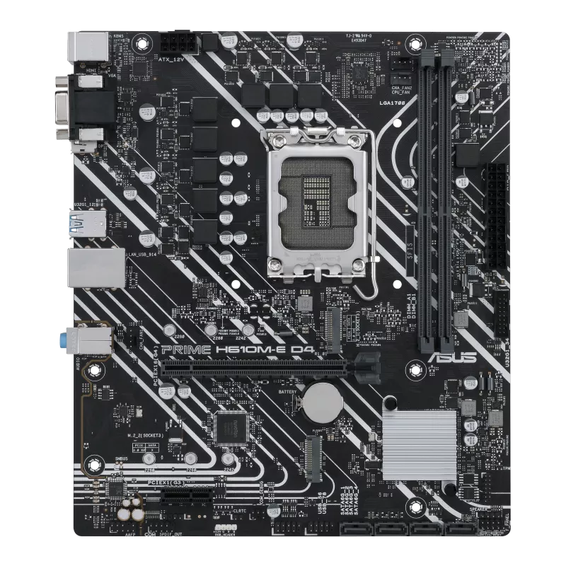 ASUS PRIME H610M-E D4 H610 LGA1700 Max64GB DDR4 PCIe DP/D-Sub/HDMI mATX
