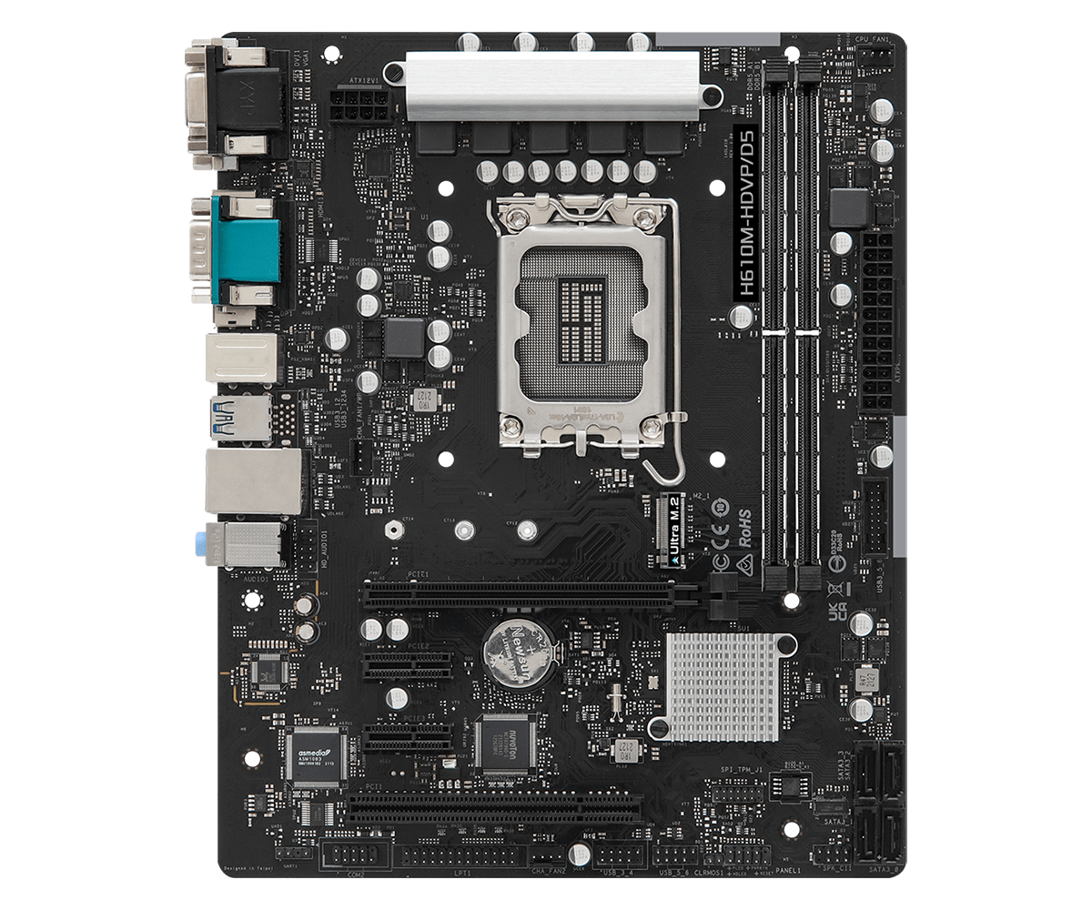 ASRock B660M-HDVP D5 B660 LGA1700 Max64GB DDR5 MicroATX