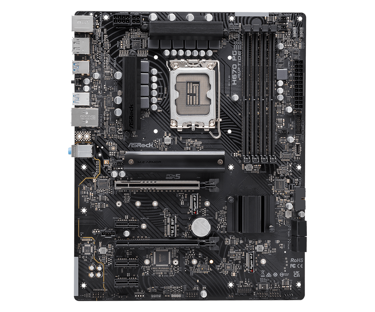 ASRock H670 PG RIPTIDE H670 LGA1700 Max128GB DDR4 ATX
