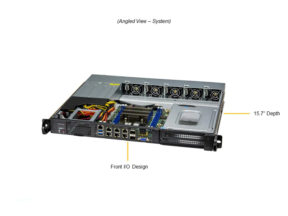 Super 110D-8C-FRDN8TP, Xeon D-2733NT,Video,4xGB+2x25G/SFP28+2x10GB,2x2.5",IPMI,D4/512GB,1U/R600W Vdc