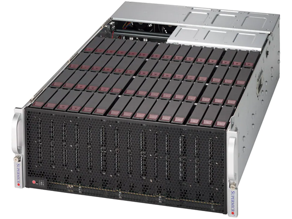 Super 540P-E1CTR60H,1x LGA-4189,Video, 2x 10GB/X550, 60xHS SAS3(3916/HW Raid),IPMI,D4(3TB),4U/R1600W