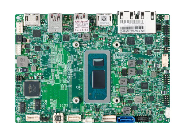 Super X13SAN-C-WOHS, Celeron® 7305E, VGA, HD Audio/HDMi, 2x 2.5GB LAN, 1x SATA3, DDR5(64GB) SODIMM