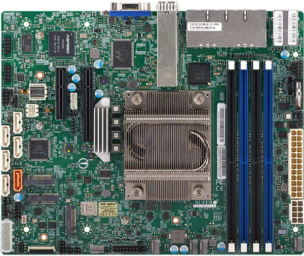 Super A3SSV-16C-SPLN10F, Atom P5342,2x PCIe3.0,Video,2x 25GB/8x GB LAN,6x SATA3,M.2,IPMI DDR4(256GB)
