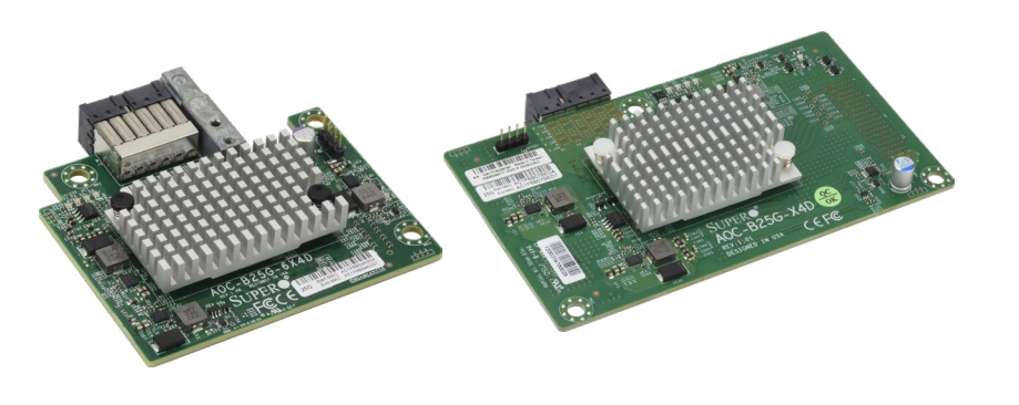 SuperBlade AOC-B25G-X4D-B, SuperBlade 2-port 25GbE Mezzanine Card