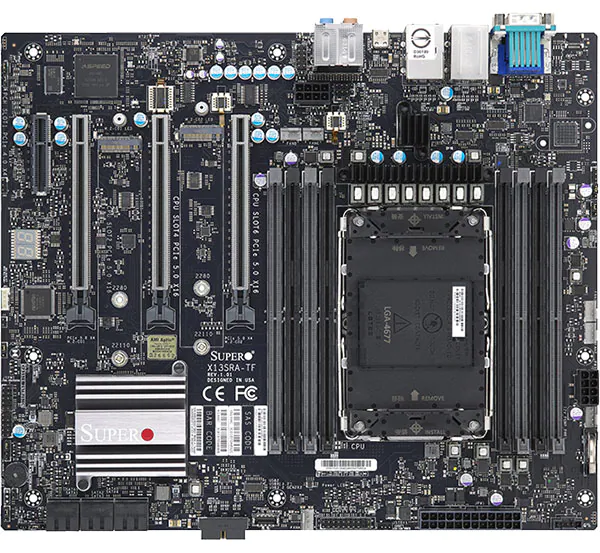 Super X13SRA-TF,W-2400 & W3400/LGA-4677,3xPCI5.0,VGA,HD Audio,1xGB+1x10GB,6xSATA3+R,2xM.2+R,D5(2TB)