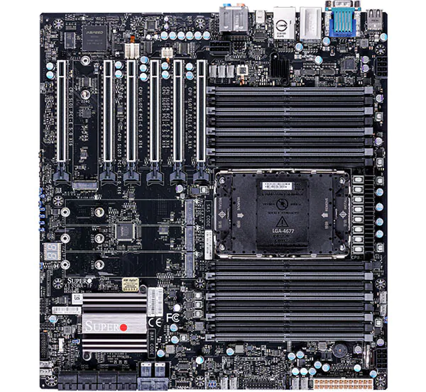 Super X13SWA-TF,W-2400&W3400/LGA-4677,6xPCIe5,VGA,HD Audio,1xGB+1x10GB,8xSATA+R,2xM.2+R,IPMI,D5(2TB)
