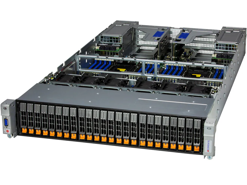 Super 241E-TNRTTP,4xLGA-4677,8xPCIe5.0,Video,2xAIOM,24xHS 2.5" NVMe/SAS/SATA,IPMI,D5(16TB),2U/R1600W
