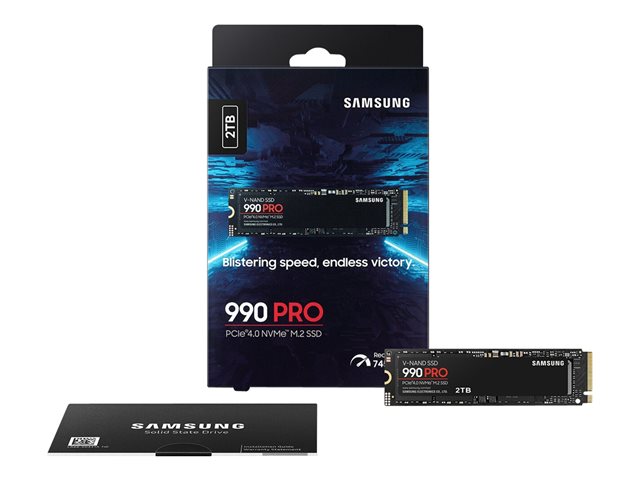 Samsung 990 Pro, 2TB NVMe*, M.2 PCIe4.0(x4) SSD(TLC), 256-bit AES - TCG Opal Encryption 2.0