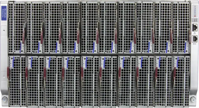 SuperBlade MBE-620E-430,20xHS Blades,2xHS GEM Switches & 2xHS CMM/KVM,6U RM,4xHS 3000W Redundant P.S