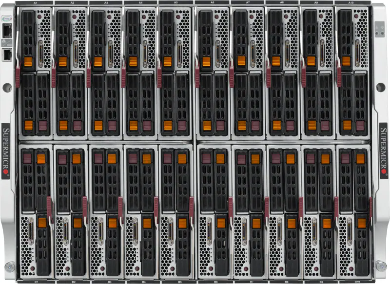 SuperBlade SBE-820H2-622,20xHS 2-Socket Blade,1xCMM,1x200G HDR IB+2xEthernet Switch,8U RM,6xHS 2200W