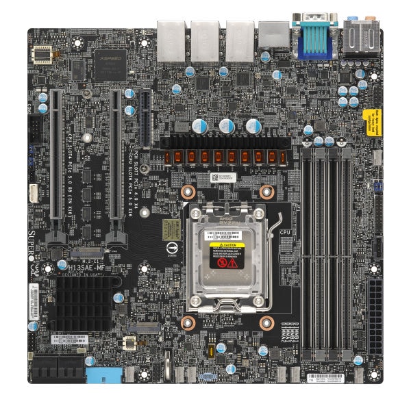 Supermicro H13SAE-MF,AMD Ryzen 7000/Socket AM5,3xPCIe,VGA+HDMi,HD Audio,2xGB,4xSATA+R,IPMI,D5(192GB)