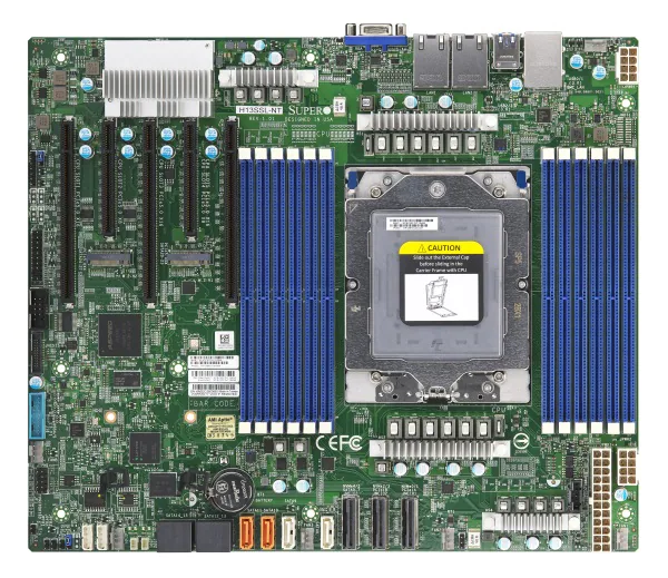 Supermicro H13SSL-NT,AMD EPYC/Socket SP5,5xPCIe 5.0,VGA,2x10GB,8xSATA3,6xUSB3,2xM.2,TPM,IPMI,D5(3TB)